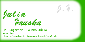 julia hauska business card